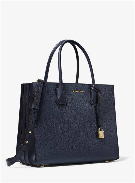 michael kors mercer large leather tote bag|Michael Kors large mercer handbag.